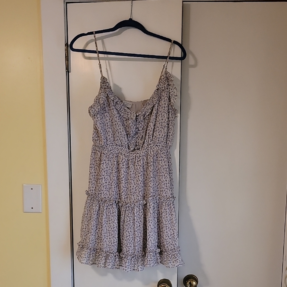 Dress Forum Black and Cream Floral Mini Dress